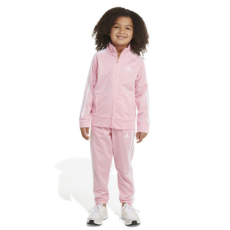 adidas Little Girls 2-pc. Track Suit, 6, Pink