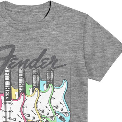 Big Boys Fender Crew Neck Short Sleeve Graphic T-Shirt