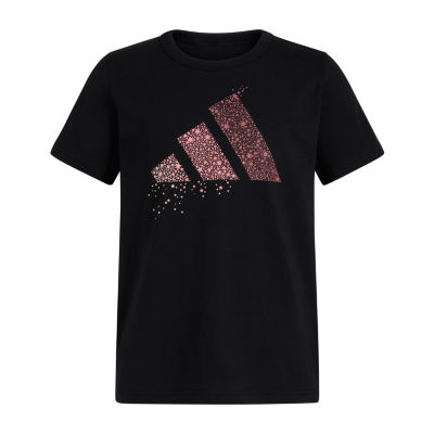 adidas Big Girls Crew Neck Short Sleeve Graphic T-Shirt