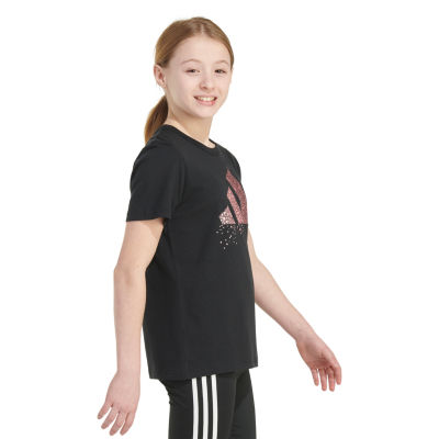 adidas Big Girls Crew Neck Short Sleeve Graphic T-Shirt