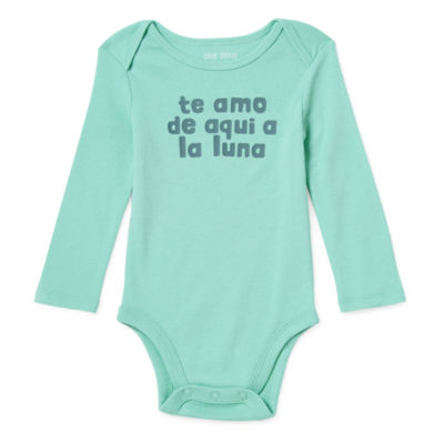 Okie Dokie Baby Girls Round Neck Long Sleeve Bodysuit