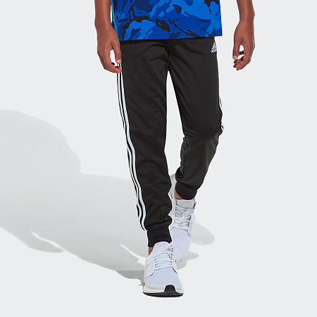 adidas Big Boys Iconic Tricot Jogger Track Pant, 8 Husky, Black