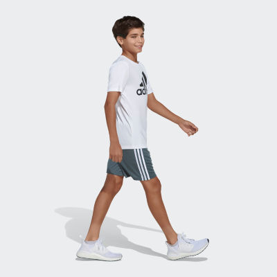 adidas Big Boys Adjustable Waist Mid Rise Knit Pull-On Short