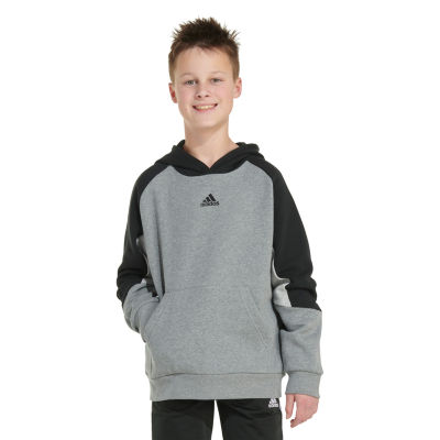 adidas Big Boys Embroidered Fleece Hoodie