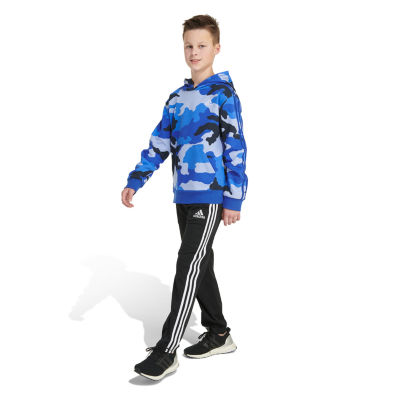 adidas Big Boys Embroidered Fleece Hoodie