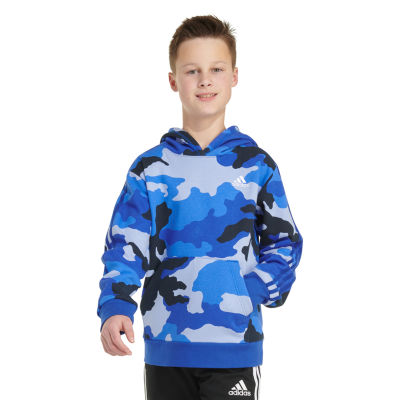 adidas Big Boys Embroidered Fleece Hoodie