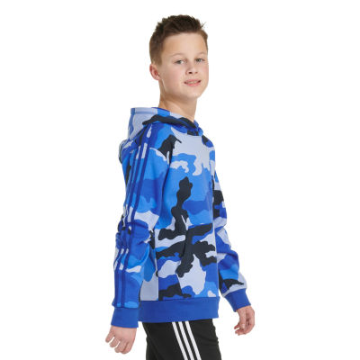 adidas Big Boys Embroidered Fleece Hoodie