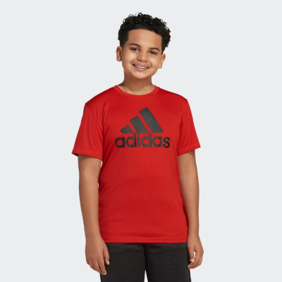 adidas Big Boys Crew Neck Short Sleeve Graphic T-Shirt