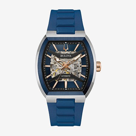 Bulova Unisex Adult Automatic Blue Strap Watch 98a318, One Size -  05121830018