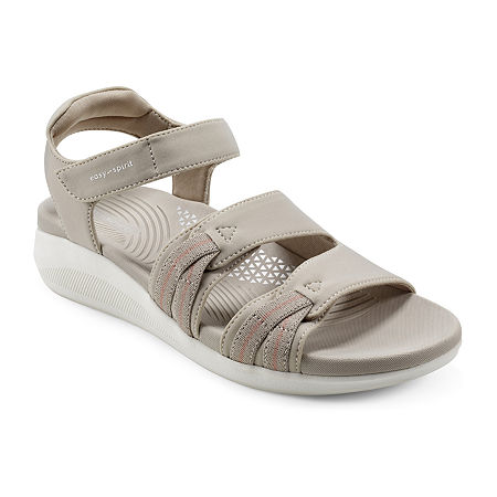 Easy Spirit Womens Weber Strap Sandals, 11 Medium, Beige