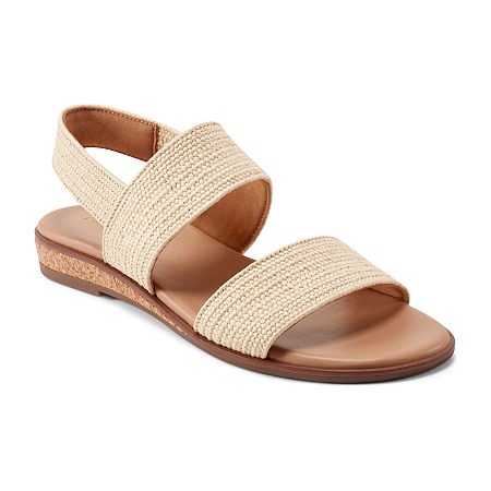 Easy Spirit Womens Lana Flat Sandals, 5 Medium, White
