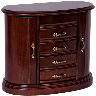 Mele and Co Heloise Walnut-Finish Jewelry Box