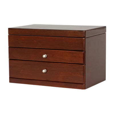 Mele and Co Brisbane Walnut-Finish Jewelry Box