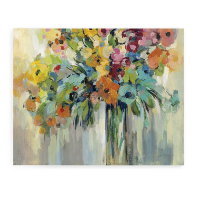 Cloud Of Flowers Giclee Canvas Art, Color: Blue - JCPenney