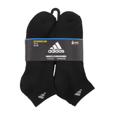 adidas 6 Pair Big and Tall Low Cut Socks Mens