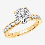 Signature By Modern Bride Womens 2 CT. T.W. Lab Grown White Diamond 14K Gold Round Engagement Ring