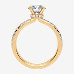 Signature By Modern Bride Womens 2 CT. T.W. Lab Grown White Diamond 14K Gold Round Engagement Ring
