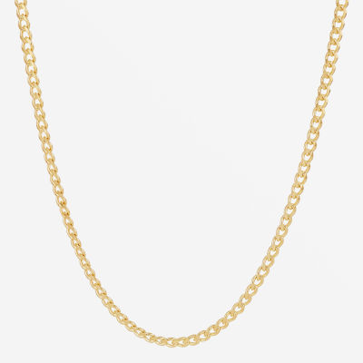 Made in Italy 14K Gold Inch Solid Curb Chain Necklace