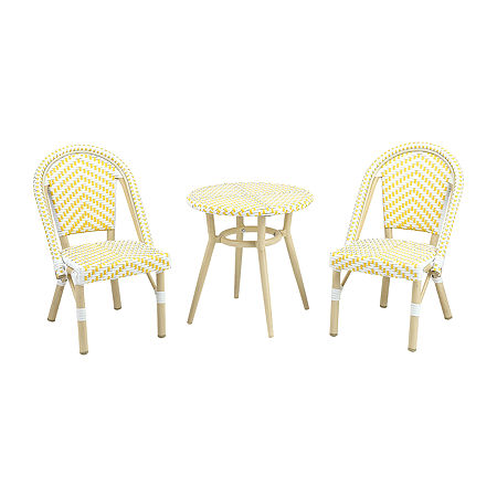 Mayora Mid Century 3-pc. Bistro Set, One Size, Yellow