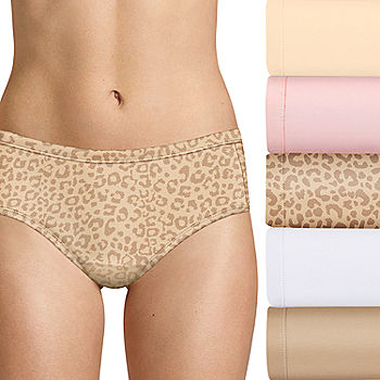Hanes Ultimate Girls' Cotton Stretch Brief Underwear, 5-Pack