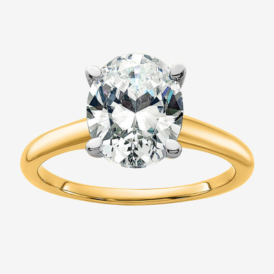 True Light Womens / CT. T.W. Lab Created White Moissanite 14K Two Tone Gold Solitaire Engagement Ring