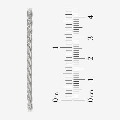 Made in Italy Mens Sterling Silver 24 Inch Wheat Chain Necklace