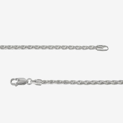 Made in Italy Mens Sterling Silver 24 Inch Wheat Chain Necklace