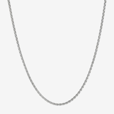 Made in Italy Mens Sterling Silver 24 Inch Wheat Chain Necklace