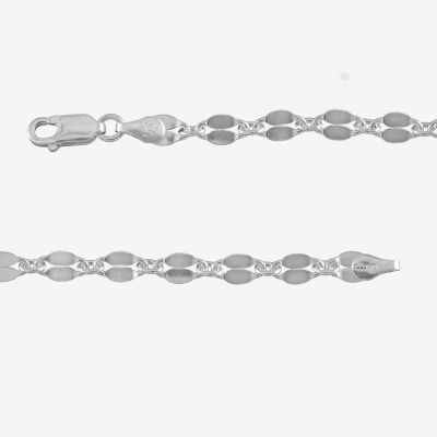 Made in Italy Womens Sterling Silver 24 Inch Link Chain Necklace