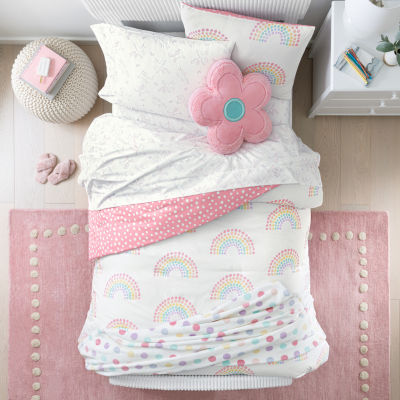 Under The Stars Rainbow Dot Complete Bedding Set with Sheets