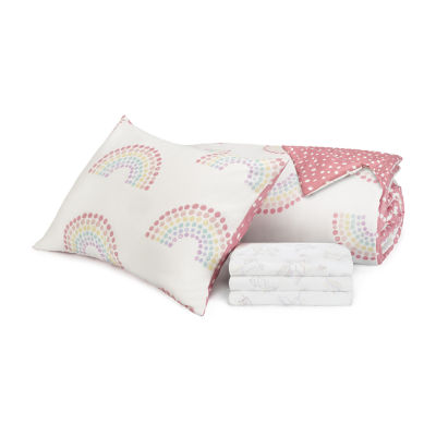 Under The Stars Rainbow Dot Complete Bedding Set with Sheets