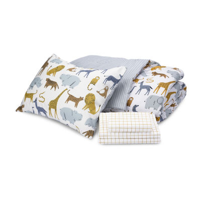 Under the Stars Kids Safari Friends Complete Bedding Set with Sheets