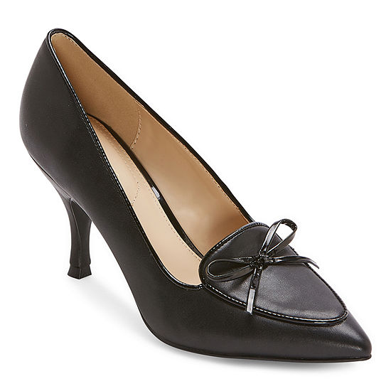 Liz Claiborne Womens Harter Pointed Toe Spool Heel Pumps - JCPenney