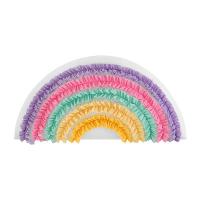 Under the Stars Kids Rainbow Ruffle Throw Pillows