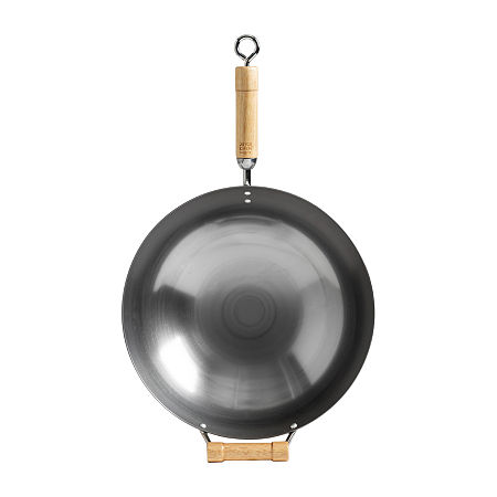 Joyce Chen Carbon Steel Round Bottom 14 Wok, One Size, Silver