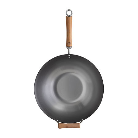 Joyce Chen Carbon Steel Uncoated Wok Set, One Size, Silver