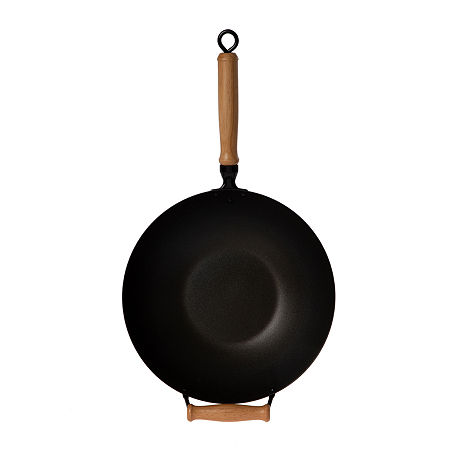 Joyce Chen Steel Non-Stick Wok Set, One Size, Black