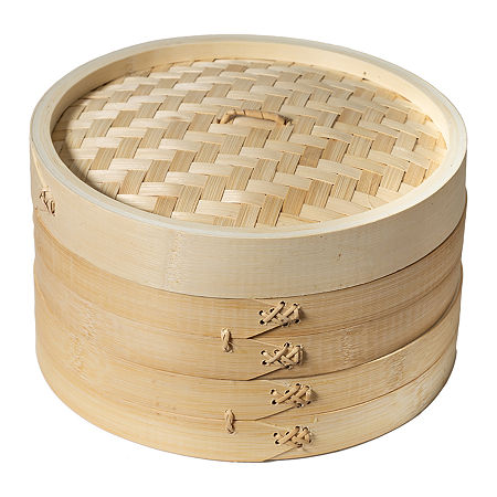 Joyce Chen 2 Tier 10 Bamboo Steamer, One Size, White