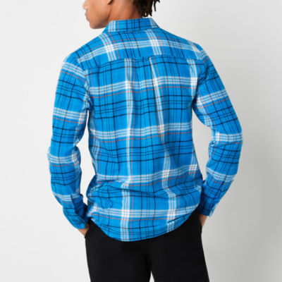 Vision Streetwear Mens Long Sleeve Flannel Button-Down Shirt