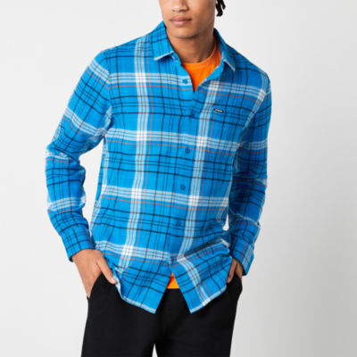 Vision Streetwear Mens Long Sleeve Flannel Button-Down Shirt