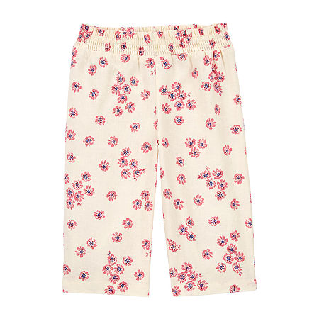 Carter's Toddler Girls Linen Flare Pull-On Pants, 5t, White