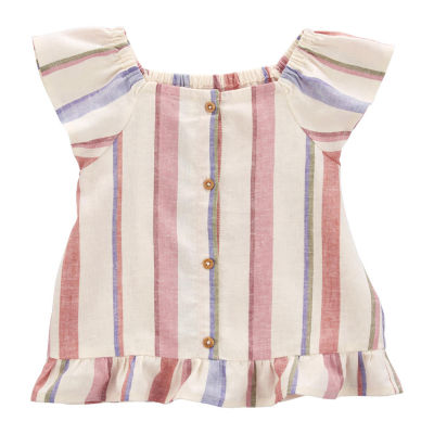 Carter's Toddler Girls Short Sleeve Button-Down Shirt