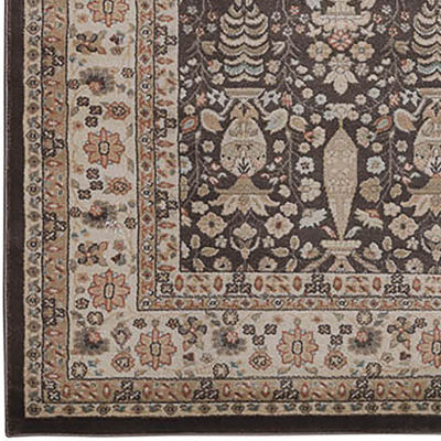 Garda Grace Traditional Oriental Indoor Round Area Rug