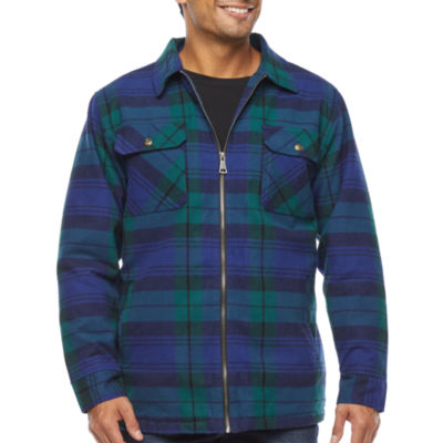 Victory Brawny Flannel Mens Big and Tall Sherpa Lined Midweight Shirt Jacket