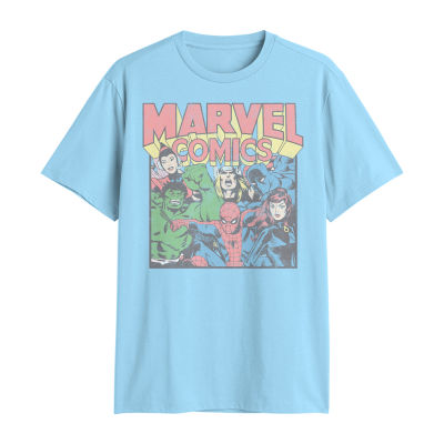 Big and Tall Mens Crew Neck Short Sleeve Regular Fit Marvel Graphic T-Shirt