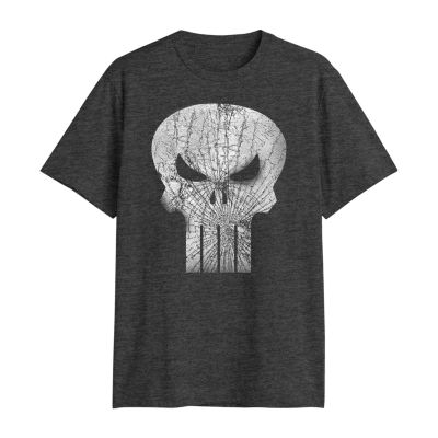 Big and Tall Mens Crew Neck Short Sleeve Classic Fit Punisher Graphic T-Shirt