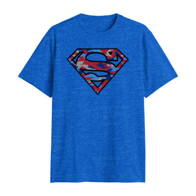 Big and Tall Mens Crew Neck Short Sleeve Classic Fit Americana Superman Graphic T-Shirt