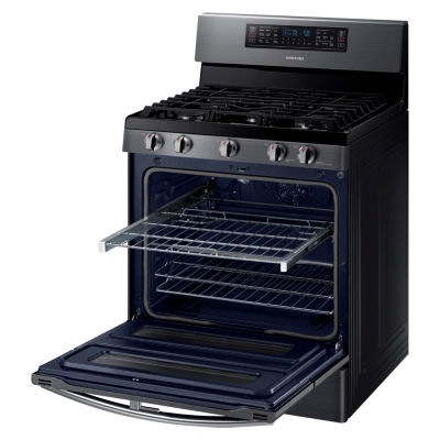 Samsung 5.8 cu. ft. Smart Wi-Fi Enabled Flex Duo™ With Dual Door Freestanding Gas Range