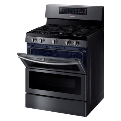 Samsung 5.8 cu. ft. Smart Wi-Fi Enabled Flex Duo™ With Dual Door Freestanding Gas Range