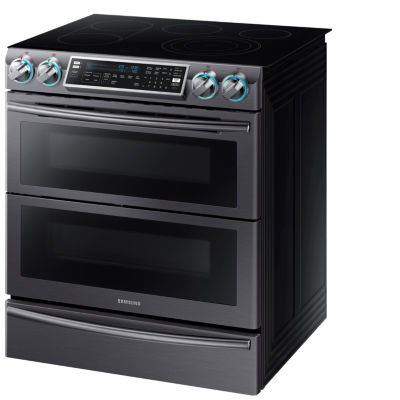 Samsung 5.8 cu. ft. Smart Wi-Fi Enabled Flex Duo™ With Dual Door Slide-In Double Oven Electric Range